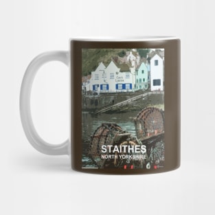 Staithes North Yorkshire. Travel poster Mug